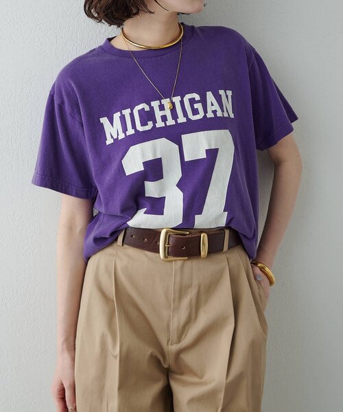 Whim Gazette(ウィムガゼット)の「フロントナンバーTシャツ(Tシャツ/カットソー・レディース・チャコールグレー/オフホワイト/パープル/ネイビー/バーガンディー・FREE)」の21枚目の写真