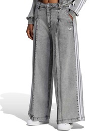 adidas DENIM PLEATS WIDE LEG PANTS / アディダス デニム プリーツ ワイド レッグ パンツ