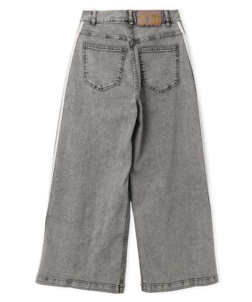 adidas(アディダス)の「adidas DENIM PLEATS WIDE LEG PANTS / アディダス デニム プリーツ ワイド レッグ パンツ(デニムパンツ・レディース・グレー・27inch/26inch/25inch/24inch)」の7枚目の写真