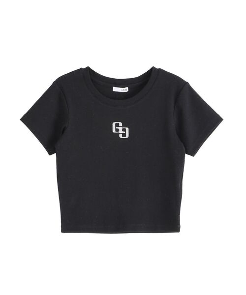 GYDA(ジェイダ)の「GLITTER GG Tシャツ(Tシャツ/カットソー・レディース・ミント/ブラック/オフホワイト/ピンク・FREE)」の7枚目の写真