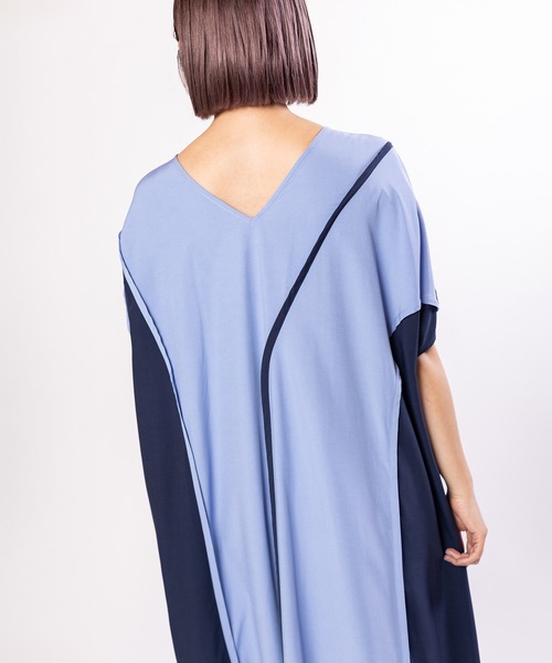 OSMOSIS（オズモーシス）の「2WAYパイピングワンピース（ワンピース・レディース・カーキ/サックスブルー/ブラック・ONE SIZE）」の16枚目の写真