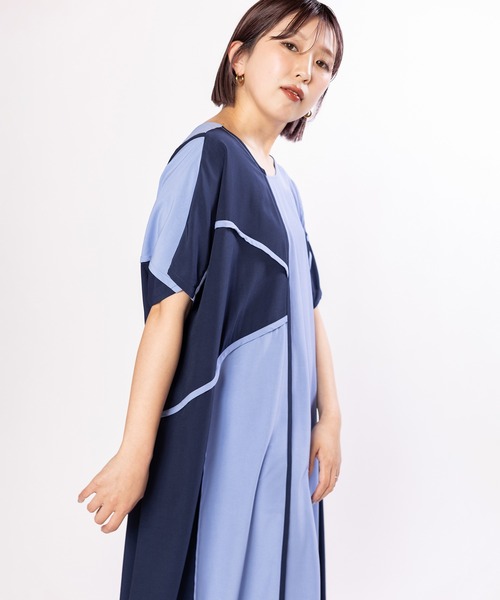 OSMOSIS（オズモーシス）の「2WAYパイピングワンピース（ワンピース・レディース・カーキ/サックスブルー/ブラック・ONE SIZE）」の17枚目の写真