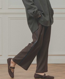 「WHYTO. / ホワイト」side velour line pants