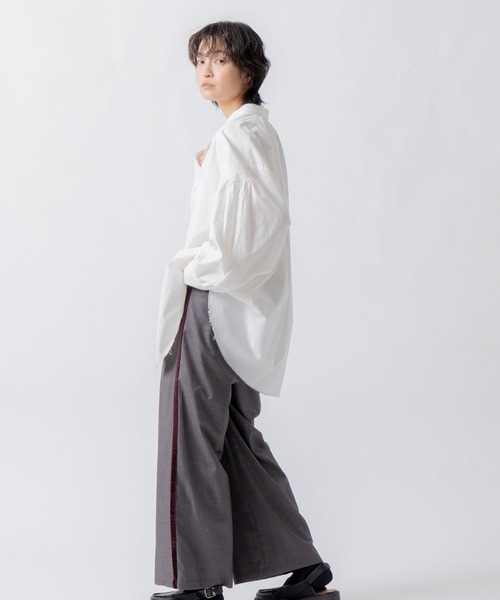 WHYTO.（ホワイト）の「「WHYTO. / ホワイト」side velour line pants（その他パンツ・レディース・ブラウン/チャコールグレー/ブラック・36/38）」の4枚目の写真