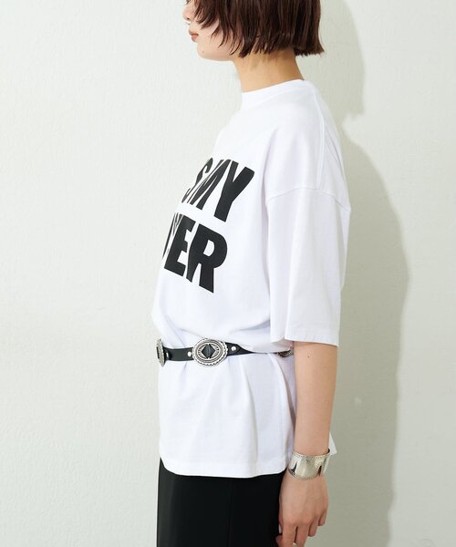 Whim Gazette(ウィムガゼット)の「フロントロゴTシャツ(Tシャツ/カットソー・レディース・チャコールグレー/オフホワイト・FREE)」の11枚目の写真