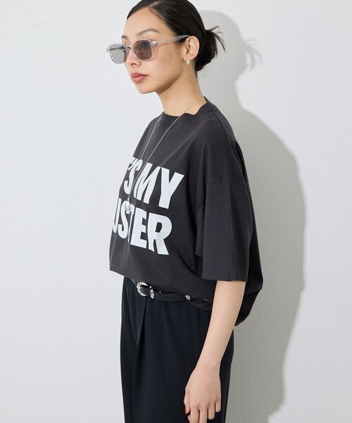 Whim Gazette(ウィムガゼット)の「フロントロゴTシャツ(Tシャツ/カットソー・レディース・チャコールグレー/オフホワイト・FREE)」の17枚目の写真