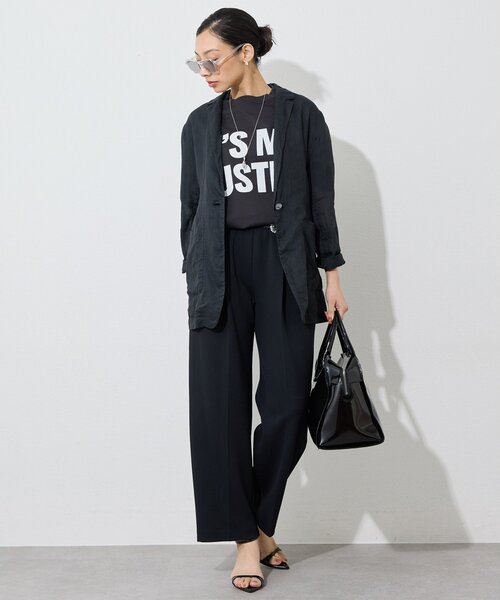 Whim Gazette(ウィムガゼット)の「フロントロゴTシャツ(Tシャツ/カットソー・レディース・チャコールグレー/オフホワイト・FREE)」の22枚目の写真