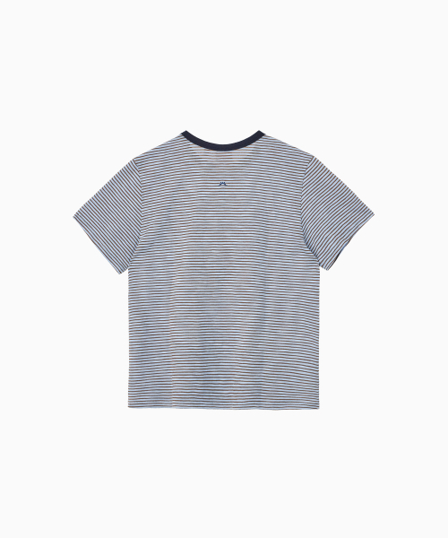 HELLO SUNRISE（ハローサンライズ）の「HS VTG Stripe Tee(W)_Sky Blue（Tシャツ/カットソー・レディース・スカイブルー・OS）」の3枚目の写真