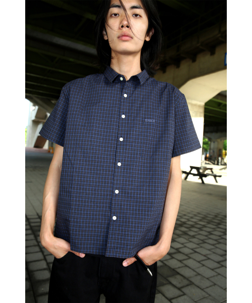 ERSCO(イーアルエスコ)の「チェックシャツ_ネイビー(シャツ/ブラウス・レディース・その他・X-LARGE/LARGE/MEDIUM)」の6枚目の写真