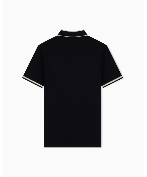 EMPORIO ARMANI（エンポリオアルマーニ）の「【エンポリオ アルマーニ】レギュラーフィット ポロシャツ コットンピケ（ポロシャツ・メンズ・ブラック/ブルー・X-SMALL/X-LARGE/MEDIUM/SMALL/LARGE）」の5枚目の写真