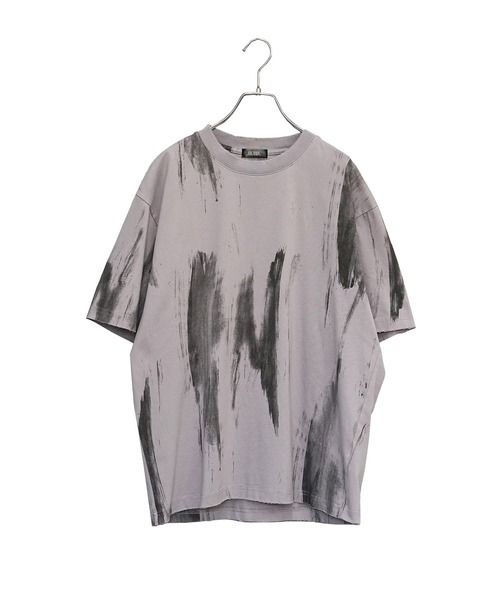 MinoriTY(マイノリティ)の「【MinoriTY】ペインティングオーバーサイズTシャツ メンズ 夏服 ユニセックス 半袖 プリントTシャツ(Tシャツ/カットソー・メンズ・ブラック/グレー・M/L)」の8枚目の写真