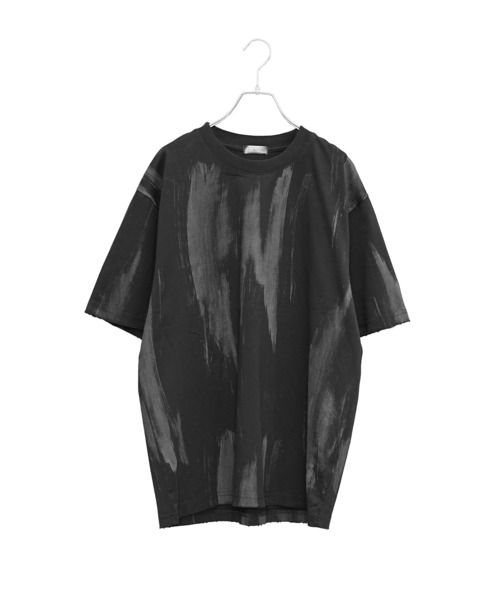 MinoriTY(マイノリティ)の「【MinoriTY】ペインティングオーバーサイズTシャツ メンズ 夏服 ユニセックス 半袖 プリントTシャツ(Tシャツ/カットソー・メンズ・ブラック/グレー・M/L)」の13枚目の写真