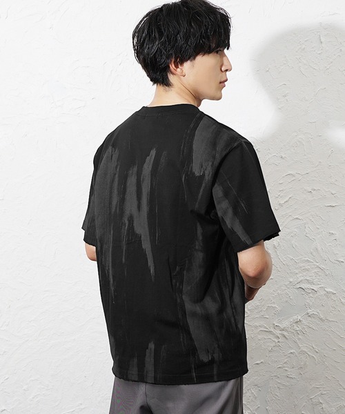 MinoriTY(マイノリティ)の「【MinoriTY】ペインティングオーバーサイズTシャツ メンズ 夏服 ユニセックス 半袖 プリントTシャツ(Tシャツ/カットソー・メンズ・ブラック/グレー・M/L)」の9枚目の写真