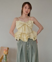 ribbon frill peplum bustier / リボンフリルペプラムビスチェ