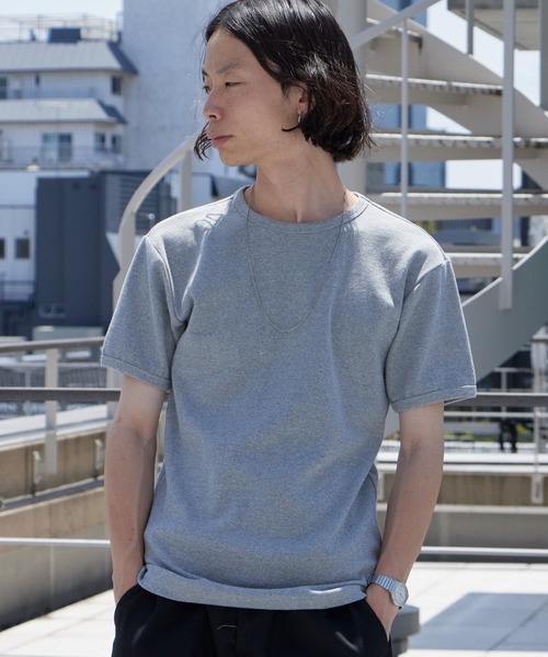 AVIREX（アヴィレックス）の「AVIREX/アビレックス DAILY S/S RIB CREW NECK TEE デイリー 半袖 リブ クルーネック Tシャツ タイト スリムフィット メンズ レディース 2026年 夏 夏服（Tシャツ/カットソー・メンズ・グレー/チャコール/オリーブ/ロイヤルブルー/ホワイト/ブラック・M/L/S）」の3枚目の写真