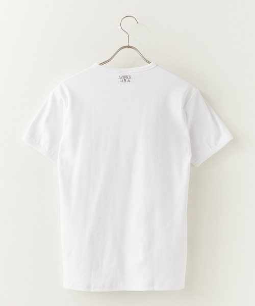 AVIREX（アヴィレックス）の「AVIREX/アビレックス DAILY S/S RIB CREW NECK TEE デイリー 半袖 リブ クルーネック Tシャツ タイト スリムフィット メンズ レディース 2026年 夏 夏服（Tシャツ/カットソー・メンズ・グレー/チャコール/オリーブ/ロイヤルブルー/ホワイト/ブラック・M/L/S）」の21枚目の写真