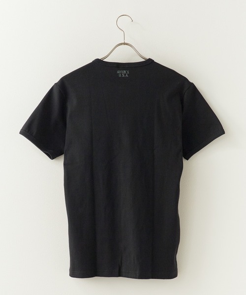 AVIREX（アヴィレックス）の「AVIREX/アビレックス DAILY S/S RIB CREW NECK TEE デイリー 半袖 リブ クルーネック Tシャツ タイト スリムフィット メンズ レディース 2026年 夏 夏服（Tシャツ/カットソー・メンズ・グレー/チャコール/オリーブ/ロイヤルブルー/ホワイト/ブラック・M/L/S）」の20枚目の写真