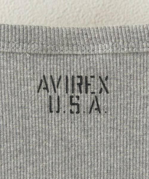 AVIREX（アヴィレックス）の「AVIREX/アビレックス DAILY S/S RIB CREW NECK TEE デイリー 半袖 リブ クルーネック Tシャツ タイト スリムフィット メンズ レディース 2026年 夏 夏服（Tシャツ/カットソー・メンズ・グレー/チャコール/オリーブ/ロイヤルブルー/ホワイト/ブラック・M/L/S）」の10枚目の写真