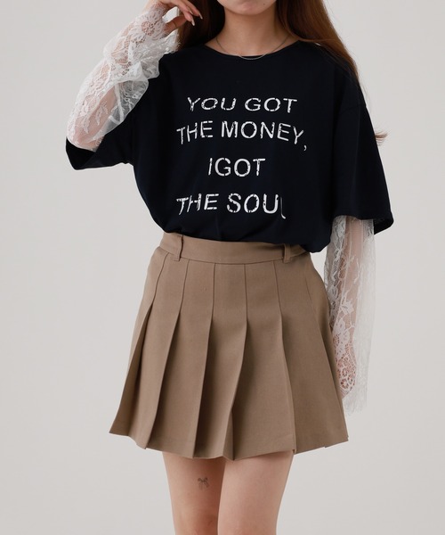 FUNALIVE(ファンアライブ)の「je crois soi レース袖 ロゴプリントカットソー(Tシャツ/カットソー・レディース・ピンク/オフホワイト/ネイビー・FREE)」の18枚目の写真
