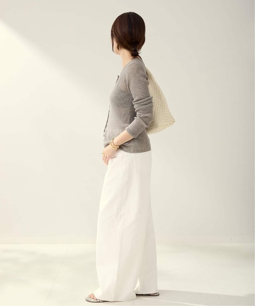 plage（プラージュ）の「《追加》R’IAM RIB SEER プルオーバー（ニット/セーター・レディース・ベージュ/アイボリー/ブラウン・FREE）」の4枚目の写真