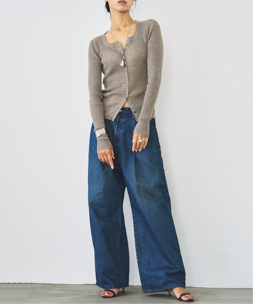 plage（プラージュ）の「《追加》R’IAM RIB SEER プルオーバー（ニット/セーター・レディース・ベージュ/アイボリー/ブラウン・FREE）」の9枚目の写真