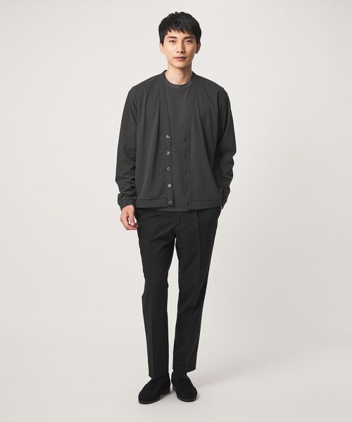 green label relaxing(グリーンレーベルリラクシング)の「アイスコットン カノコ カーディガン -接触冷感-(カーディガン/ボレロ・メンズ・ダークグレー/ダークブラウン・S/M/L/XL)」の7枚目の写真