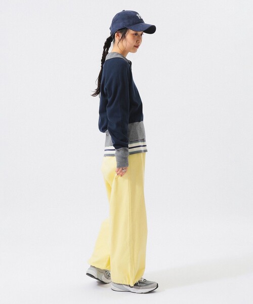 BEAMS BOY(ビームスボーイ)の「カラーブロック ニット ポロ(ニット/セーター・レディース・サックスブルー/ネイビー/イエロー・0/1/2)」の9枚目の写真