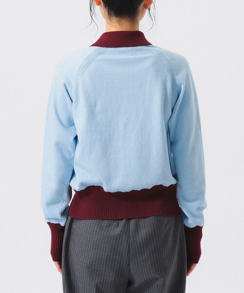 BEAMS BOY（ビームスボーイ）の「カラーブロック ニット ポロ（ニット/セーター・レディース・サックスブルー/ネイビー/イエロー・0/1/2）」の21枚目の写真