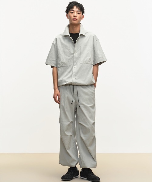 MODE COMMUTER（モードコミューター）の「Elastic-Waist Wide-Fit Pants（スラックス・メンズ・ミント・MEDIUM/LARGE）」の3枚目の写真