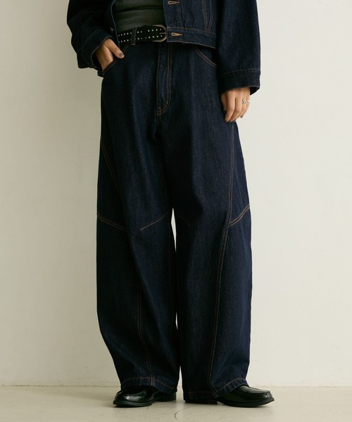 PBLIM(ページボーイリム)の「《UNISEX》フラップポケットデニム(デニムパンツ・レディース・インディゴブルー/ブラック・SMALL/MEDIUM/LARGE)」の2枚目の写真