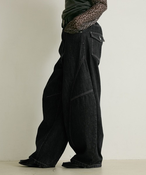 PBLIM(ページボーイリム)の「《UNISEX》フラップポケットデニム(デニムパンツ・レディース・インディゴブルー/ブラック・SMALL/MEDIUM/LARGE)」の5枚目の写真