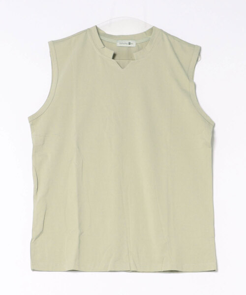 aimoha(アイモハ)の「【mens】 VネックノースリーブTシャツ(Tシャツ/カットソー・メンズ・ライトグレー/ホワイト/グリーン・L/XXL/M/XL)」の1枚目の写真
