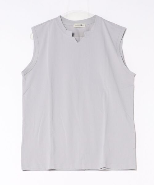 aimoha(アイモハ)の「【mens】 VネックノースリーブTシャツ(Tシャツ/カットソー・メンズ・ライトグレー/ホワイト/グリーン・L/XXL/M/XL)」の3枚目の写真