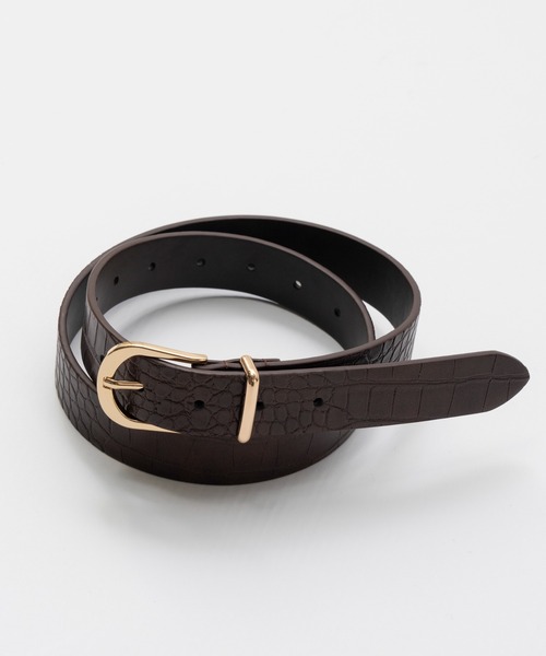 MAISON SPECIAL（メゾンスペシャル）の「【2026Autumn PRE-ORDER】Croc Belt/クロコベルト（ベルト・レディース・グリーン/ブラウン/ブラック・FREE）」の2枚目の写真