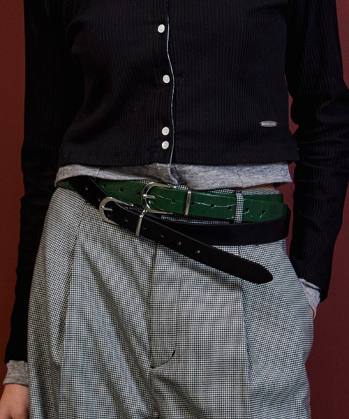 MAISON SPECIAL（メゾンスペシャル）の「【2026Autumn PRE-ORDER】Croc Belt/クロコベルト（ベルト・レディース・グリーン/ブラウン/ブラック・FREE）」の5枚目の写真