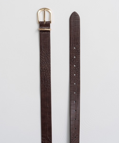 MAISON SPECIAL（メゾンスペシャル）の「【2026Autumn PRE-ORDER】Croc Belt/クロコベルト（ベルト・レディース・グリーン/ブラウン/ブラック・FREE）」の17枚目の写真