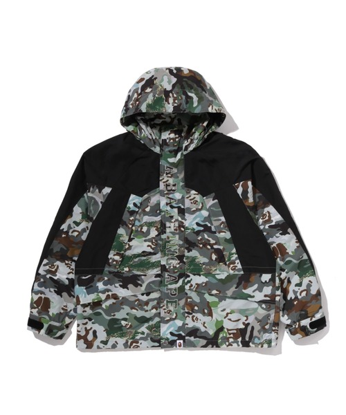 A BATHING APE(アベイシングエイプ)の「HYBRID CAMO SNOWBOARD JACKET(ミリタリージャケット・メンズ・マルチ/オリーブ・X-LARGE/LARGE/MEDIUM/SMALL)」の11枚目の写真