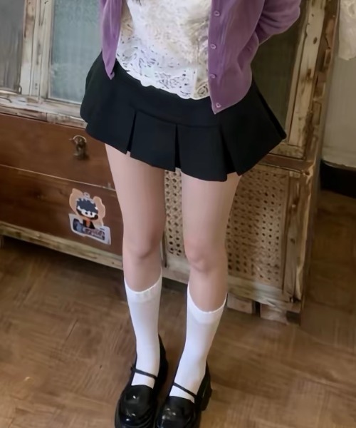 Vipoa(ヴィポア)の「Layered micro mini skirt pants(その他パンツ・レディース・ブラック/グレー・MEDIUM/SMALL)」の15枚目の写真