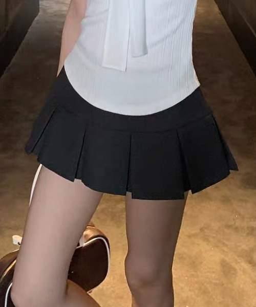 Vipoa(ヴィポア)の「Layered micro mini skirt pants(その他パンツ・レディース・ブラック/グレー・MEDIUM/SMALL)」の16枚目の写真