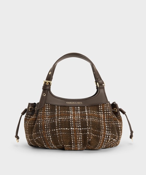 CHARLES & KEITH（チャールズ & キース）の「Lillith ミニリース チェック ドローストリング トートバッグ（ショルダーバッグ・レディース・マルチ・S）」の3枚目の写真