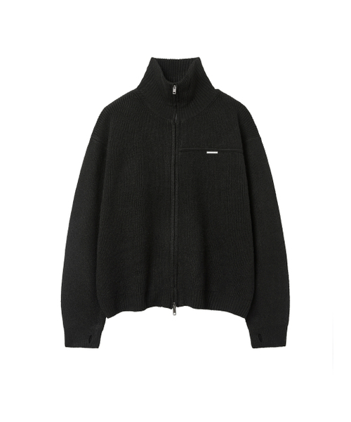 MISEKISEOUL MEN（ミセキソウルメンズ）の「High neck full zip-up knit BLACK（ニット/セーター・メンズ・その他・1）」の2枚目の写真