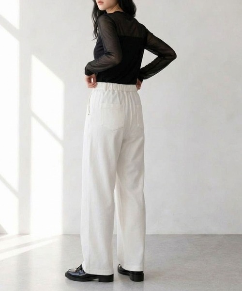 aimoha(アイモハ)の「aimoha/チュール切替トップス(Tシャツ/カットソー・レディース・ホワイト/ブラック/チョコ・L/M)」の10枚目の写真