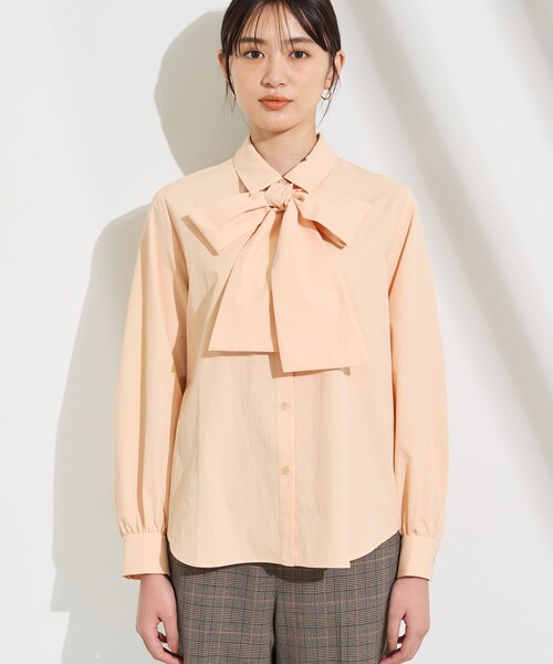 INDIVI(インディヴィ)の「【接触冷感/ストレッチ◎】取外し可ボウタイシャツ(シャツ/ブラウス・レディース・ライトブルー/オレンジ系/ホワイト・38/34/15 /13/05/19)」の17枚目の写真