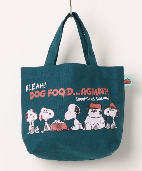 PEANUTS(ピーナッツ)の「【 PEANUTS 】 スヌーピー カラーマチ付バッグ 26S7(エコバッグ/サブバッグ・レディース・イエロー/ネイビー・FREE)」の1枚目の写真