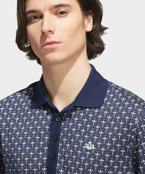 adidas(アディダス)の「オリジナルス オールオーバー トレフォイル ポロ【adidas Golf/アディダスゴルフ】(ポロシャツ・メンズ・ブルー・SMALL/MEDIUM/LARGE/3XL/XX-LARGE/X-LARGE)」の12枚目の写真