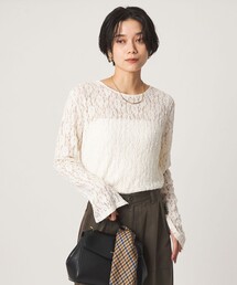 green label relaxing（グリーンレーベルリラクシング）の「レース プルオーバー カットソー（Tシャツ/カットソー・レディース）」