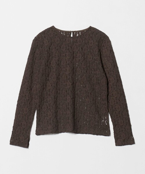 green label relaxing(グリーンレーベルリラクシング)の「レース プルオーバー カットソー(Tシャツ/カットソー・レディース・ダークブラウン/オフホワイト/ブラック・FREE)」の21枚目の写真