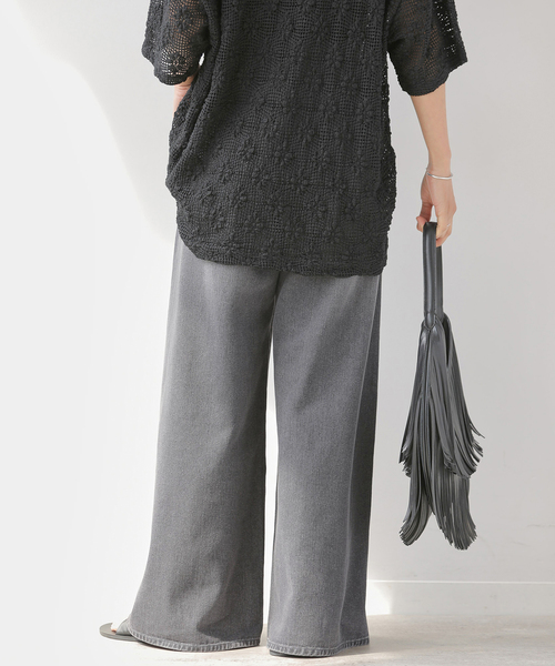 JOURNAL STANDARD relume(ジャーナルスタンダード レリューム)の「コットンツイルワイドパンツ(デニムパンツ・レディース・チャコールグレー/ブラウン/ベージュ・38/36)」の6枚目の写真