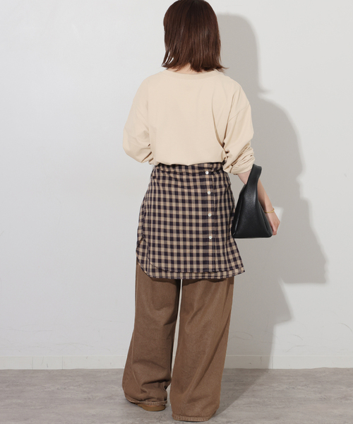 JOURNAL STANDARD relume(ジャーナルスタンダード レリューム)の「コットンツイルワイドパンツ(デニムパンツ・レディース・チャコールグレー/ブラウン/ベージュ・38/36)」の18枚目の写真