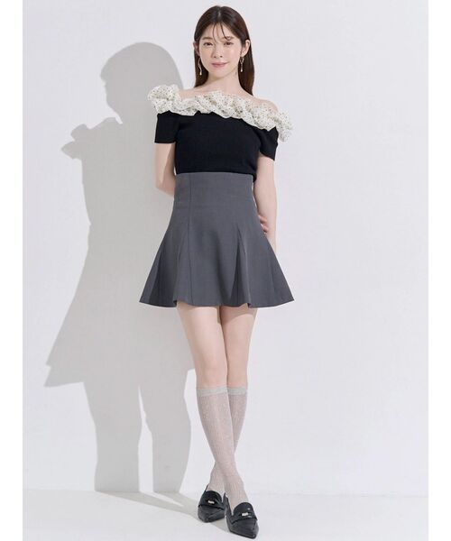 MERCURYDUO(マーキュリーデュオ)の「ハリヌキラメリブハイソックス(ソックス/靴下・レディース・ブラック/ライトグレー/グレー・FREE)」の13枚目の写真